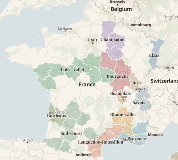 Französische Weinregionen auf der Karte: welche Region liegt wo und was solltest du vor deiner Weinreise wissen